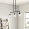 Designers Fountain Logan 60 Watt 3 Light Matte Black Pendant with Clear Seedy Glass Shade 96438-MB - alternate 2